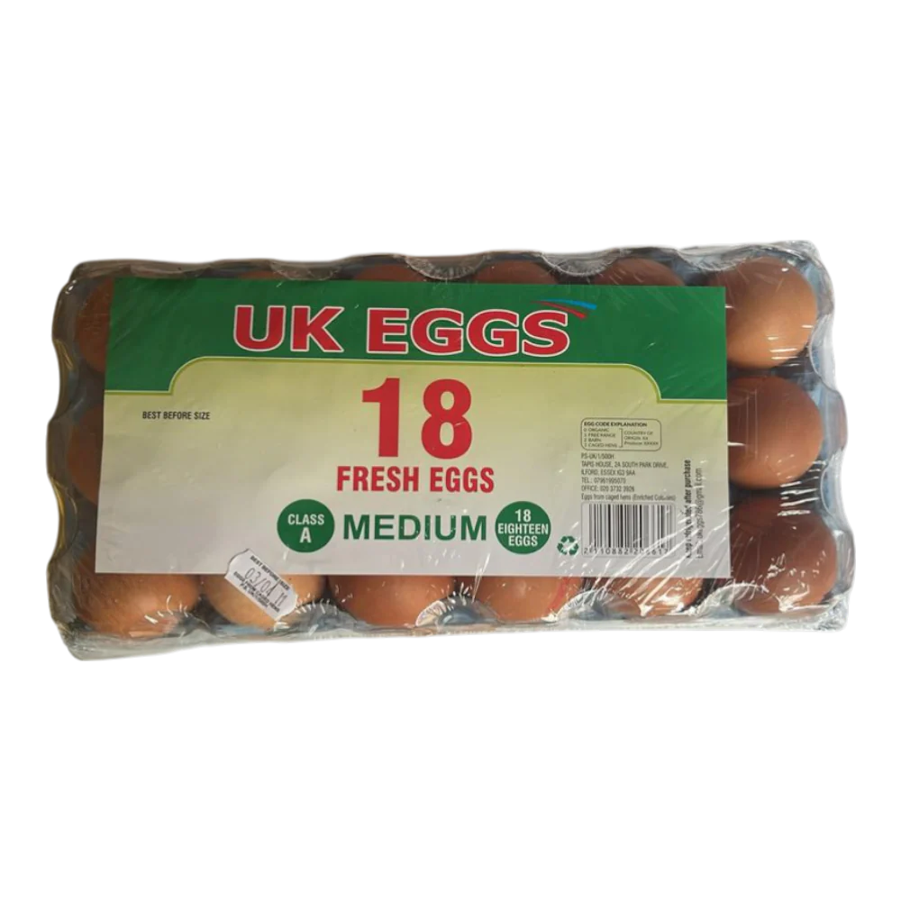 UK EGGS 18 Fresh Eggs Medium